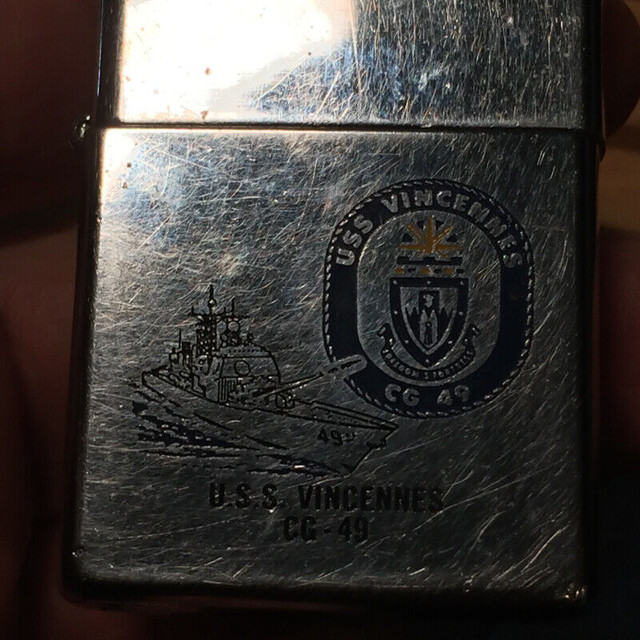 Vintage Old ZIPPO Lighter U.S.S VINCENNES CG-49 Bradford Pa in Arts & Collectibles in Vancouver
