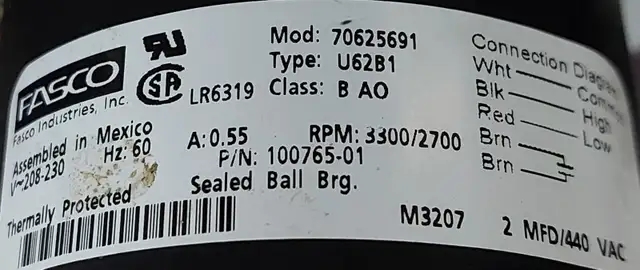 FASCO Inducer Blower Motor – Model 70625691    M031 in Heating, Cooling & Air in City of Toronto - Image 4
