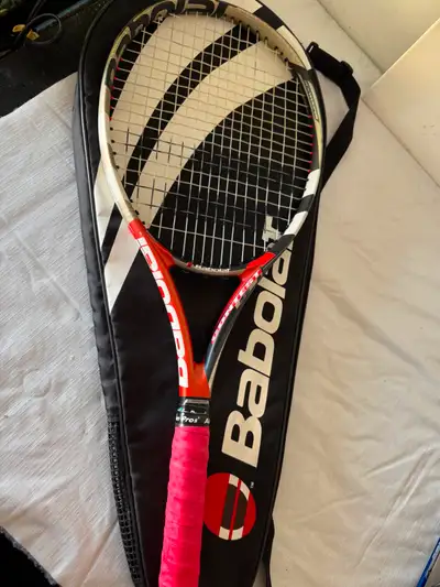 ADULT TENNIS RACKET, RAQUET, BABOLAT CONTEST, LITE, L2 GRIP, VERY GOOD CONDITION, COVER INCLUDED Bab...