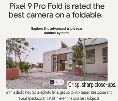 Google Pixel 9 pro Fold 5G 256Gb 16Gb RAM 7yrs of android upgrad, View more