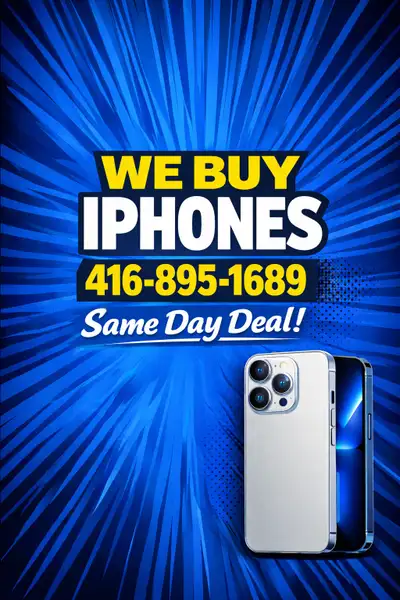 Looking to sell your iPhone? We buy iPhones, offering same-day deals! Contact us at 416-895-1689 for...