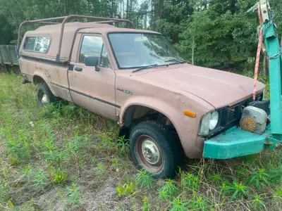 1981 Toyota 4WD 22R carbureted motor with 4 speed standard transmission. Warn winch and tow bar. I'm...