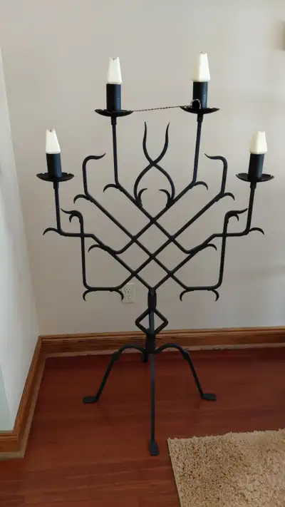 Wrought Iron Standing Candle Holder, View more
