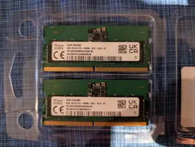 2 x 8 GB DDR5-4800 SODIMM, View more