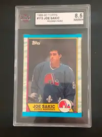 Joe Sakic 1989 Topps Hockey #113 Rookie Card KSA 8.5 NMM+ Rare!