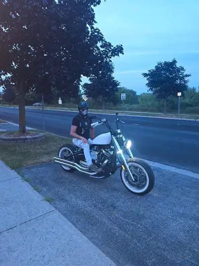 This is a custom 2004 Yamaha Road Star, a real head-turner with its unique design and powerful prese...