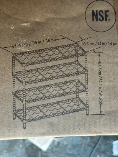 BNIB - Chrome Commercial industrial 4-tier Wine Rack, View more