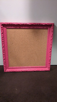 Cork Board, Hot Pink, Fabric Floral Bulletin Board