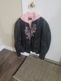 Women's leather motorcycle jacket 
