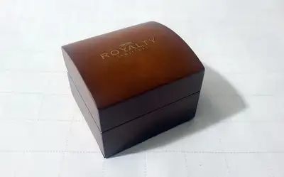 NEW - Royalty Jewellery - Wooden Ring Gift Storage Box Case, View more