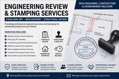 Building Permit Drawings | P.Eng Structural | Legal Basement | M, View more