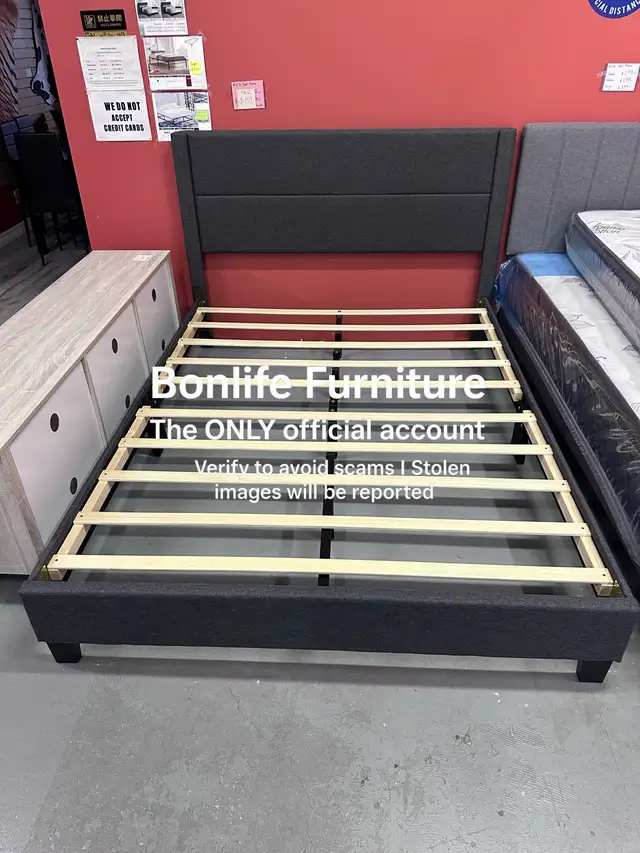 bed frame double queen bed frame warehouse sale  in Beds & Mattresses in Oshawa / Durham Region - Image 2