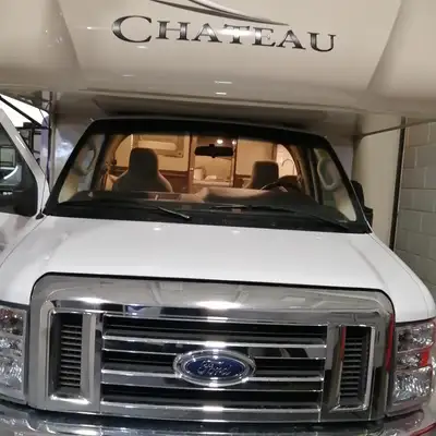 This RV is 2019 new model, two side cameras, and 1 back camera, 2 TVs on the board, and the unit is...