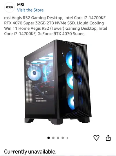 MSI Aegis RS2 Gaming Desktop, View more
