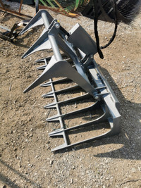 Skid Steer Hydraulic Grapple Rake