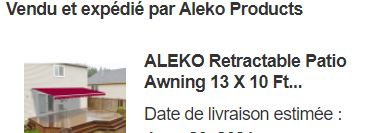 auvent extérieur retractable neuf dans la boite jamais ouvert, View more