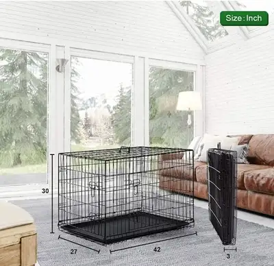 42"L or 48"L XL Dog Crate Kennel Pet Cage Factory Direct Wholesale 42"L by 30"H: $60+ gst(good condi...