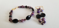 Jewelry set with purple jasper