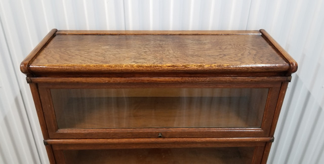 Macey barrister bookcase 4 tier 6 part glass door antique c1910 in Bookcases & Shelving Units in Ottawa - Image 3