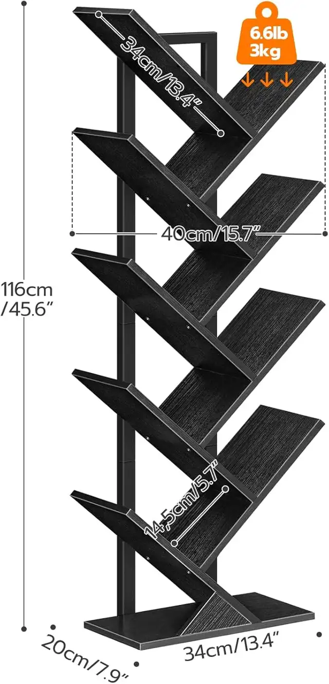 NEW Tree Bookshelf, 9-Tier Bookcase, Wooden Shelves in Bookcases & Shelving Units in Ottawa - Image 4