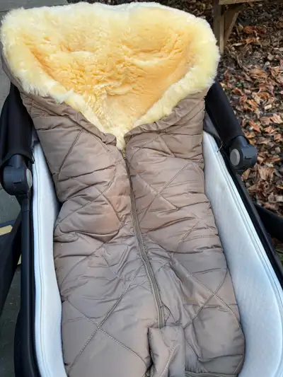 Zip-Up Stroller Real Sheepskin Sleeve, View more