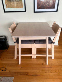 Free IKEA NORRAKER Kitchen Table and Chairs with Cushions