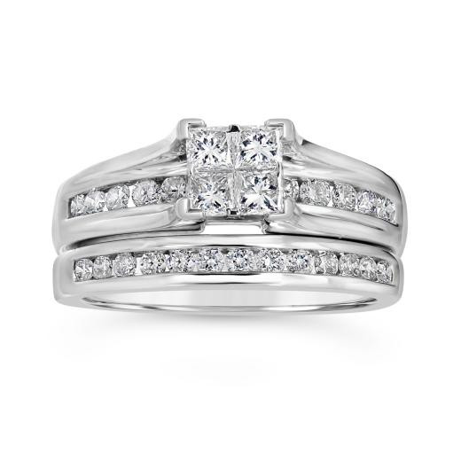 10K White Gold 1.00CTW Diamond Bridal Set in Jewellery & Watches in City of Halifax - Image 4