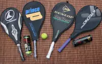 4 Tennis racquets racket adults size, Prince Head, Pro Kennex al