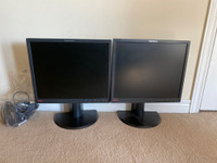 Two Lenovo Monitors for sale