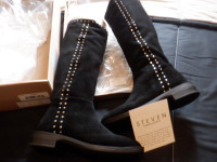 Ladies Black Suede boots - Steven Madden Zoe - Size 6