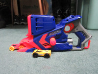 Nerf nitro launcher and two cars