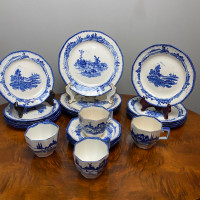 Antique Royal Doulton Norfolk Blue and White Collection