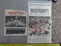 2008 – 2009 Windsor Spitfires Newspapers as the OHL Champions –