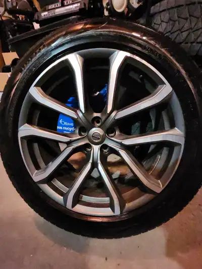 4 like new tires and rims fitted on Volvo XC 90 $1200.00 OBO Tires used lightly x 1 season Worth mor...