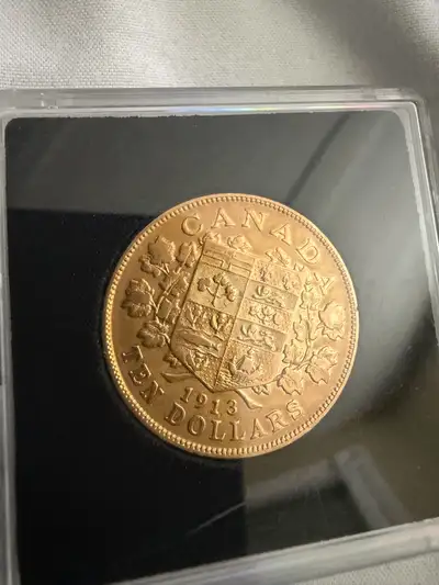 The coin is in vg to mint condition. 16.7185 weight 22k gold