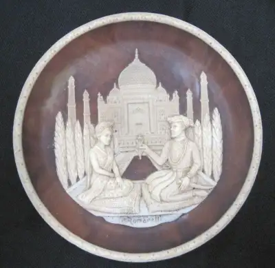 Taj Mahal Lovers Vintage Plate by Carl Romanelli, View more