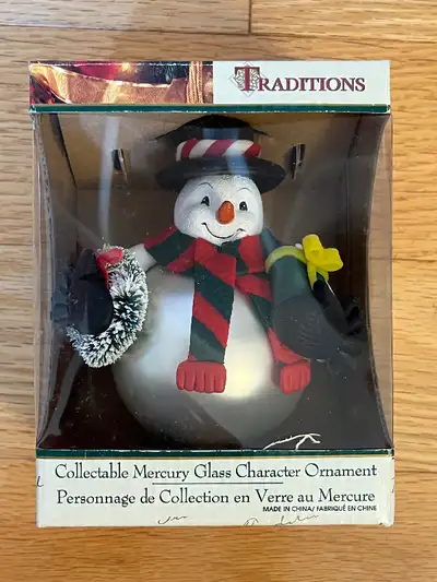 Traditions Mercury Glass Character Ornament