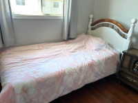 twin bed frame and mattress