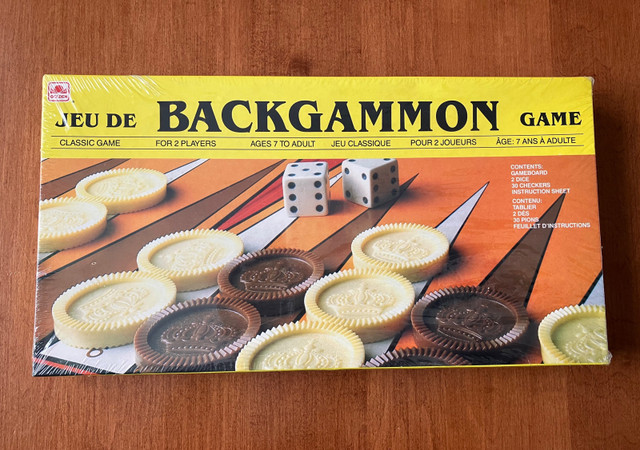 Brand New Vintage Backgammon Game by Golden from 1989 dans Jouets et jeux  à Ville de Montréal