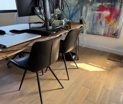 Chaises de cuisine noires simili cuir lot de 4 possibilité de 6, View more