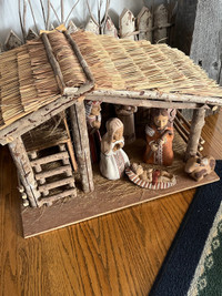 Nativity Scene/Manger Clay Pieces. Handmade in Peru. Tallest 8In