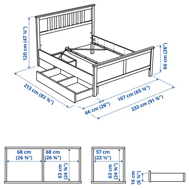 Structure de lit queen in Beds & Mattresses in Longueuil / South Shore - Image 8