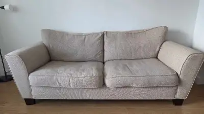 Beige 80" sofa