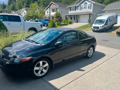 I just got a new car and I’m selling my 2007 Honda Civic. It’s a 2 door coupe. 5 speed manual, 209,0...