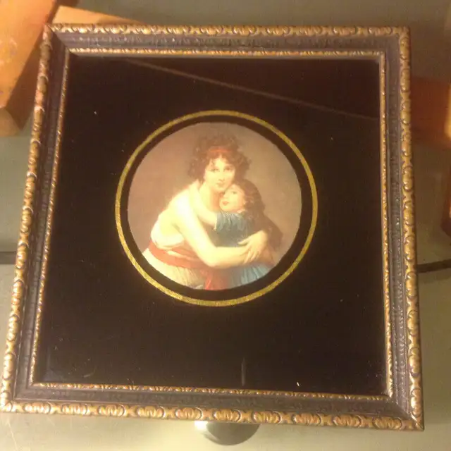 Antique  Miniature Portrait 6.3” X 6.5”  Wood Frame in Arts & Collectibles in Vancouver - Image 6