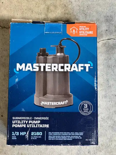 Mastercraft 1/3-HP Submersible Utility Pump, View more