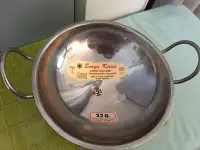 Small 10" Stainless Steel Copper Wok - NWT