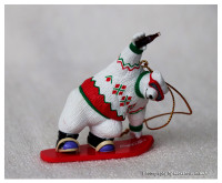 Polar Bear on Snowboard Coca-Cola Christmas tree Decoration