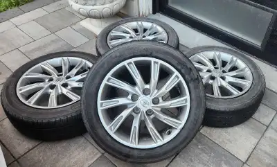 Tires size 215/55 R17 Rims size 17x7 ET45 Offset 45 PCD: 5x114.3 Center Bore (DIA): 60.1 mm The rims...