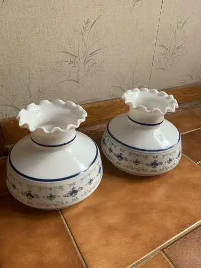 2 Abats-Jours vintage à motif floral bleu, View more
